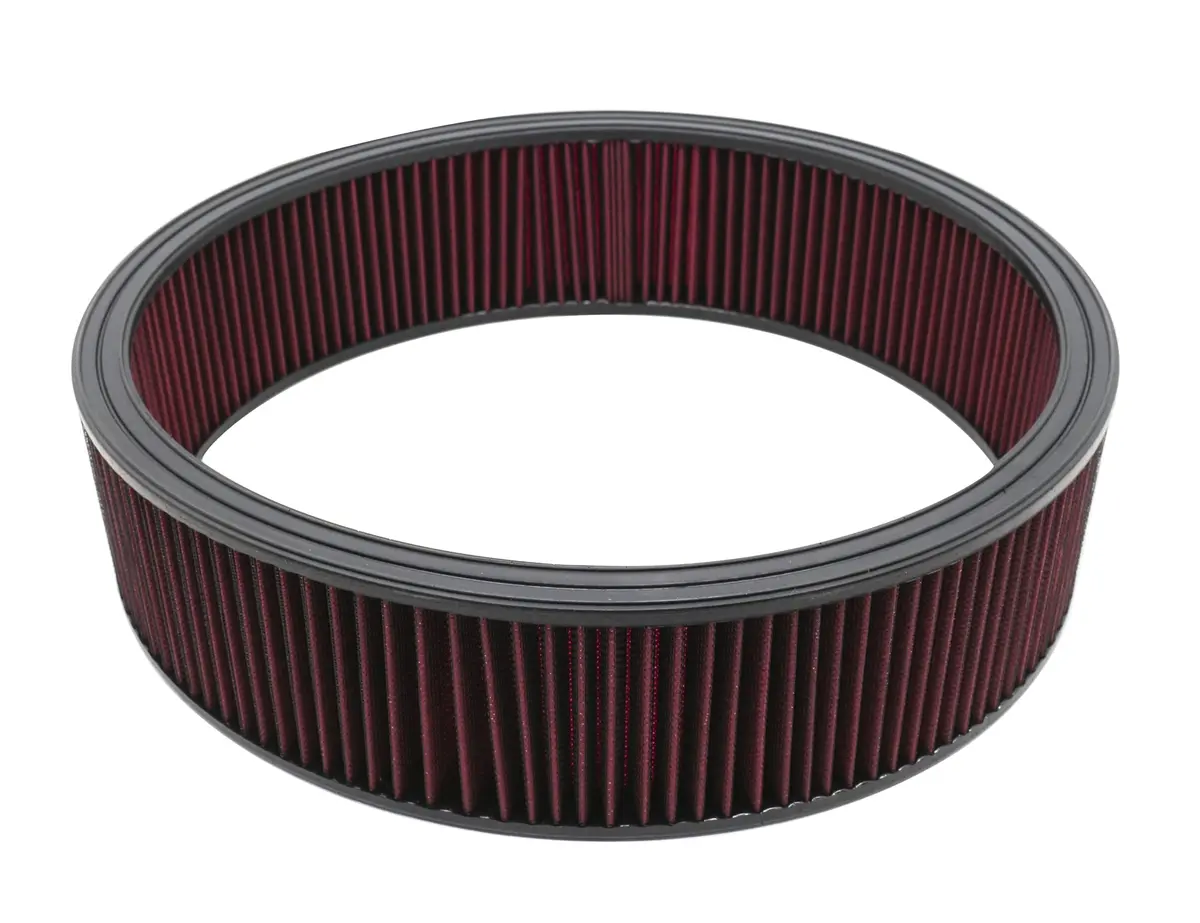 Cfr Performance Cotton 16″ × 4″ Universal Round Washable Air Cleaner Filter – Red (High Flow / Reusable) 1