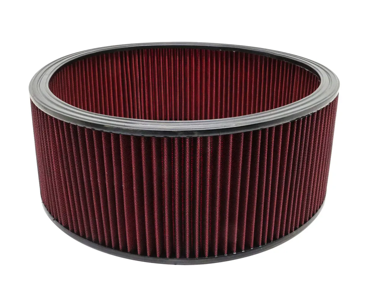 Cfr Performance Cotton 16″ × 6″ Universal Round Washable Air Cleaner Filter – Red (High Flow / Reusable) 1