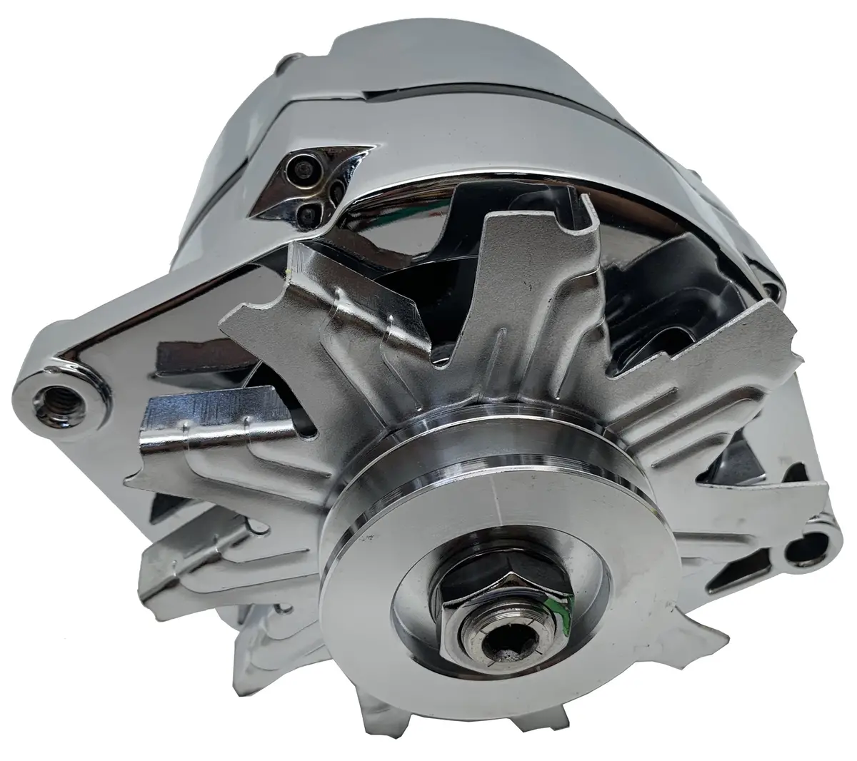 Aluminum Brand New Gm 10Dn Case Style 1961-1984 Chevy-Gm Alternator 100 Amp 1 Wire Internal - Chrome 1