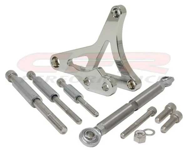 Ford Mustang 5.0 Billet Aluminum Alternator Bracket Set - Chrome 1