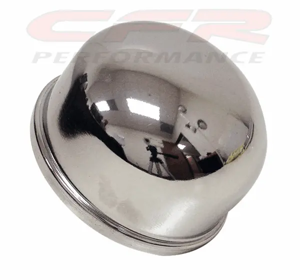 Chevy-Ford-Mopar Chrome Steel Push In Breather - Smooth 1