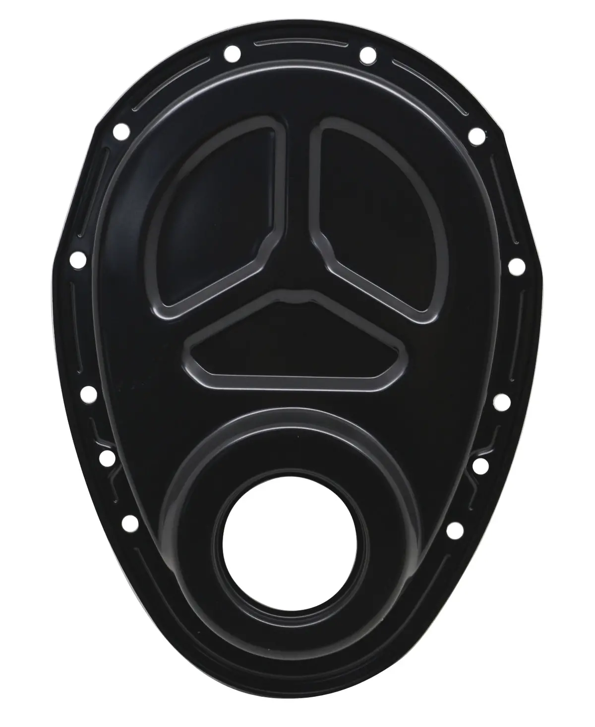 Steel Timing Chain Cover For 1955–1995 Chevy Small Block 283–400 – Black 1