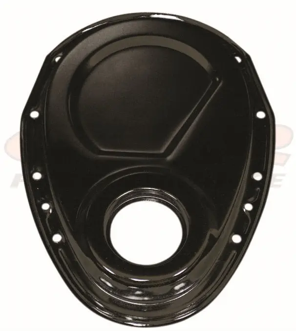 Steel 1955-95 Chevy Sb 283-305-327-350-400 Timing Chain Cover - Black 1