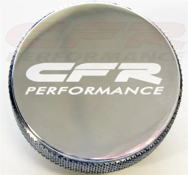 Chevy Ford Mopar Billet Aluminum Round Radiator Cap - Polished W- Cfr Logo 1