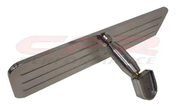 Chevy-Ford-Mopar Polished Aluminum Rear View Mirror - Ball Milled 1
