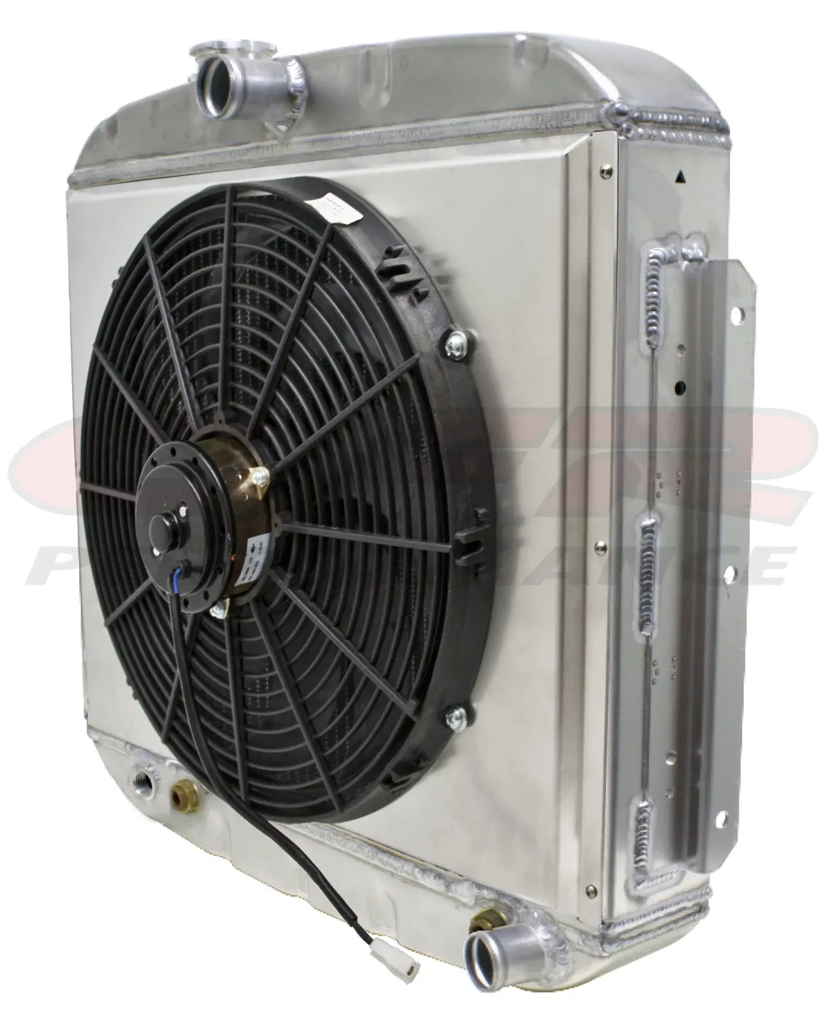 Aluminum Emc 1955-57 Chevy Bel Air Direct Fit Back Radiator W-At Cooler Kit - Natural 1