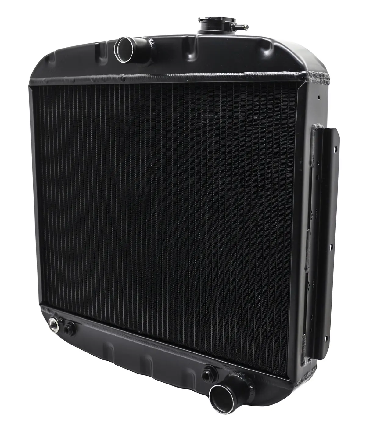 Cfr 1955-57 Chevy Direct Fit Aluminum Radiator - Direct Replacement - Black 1