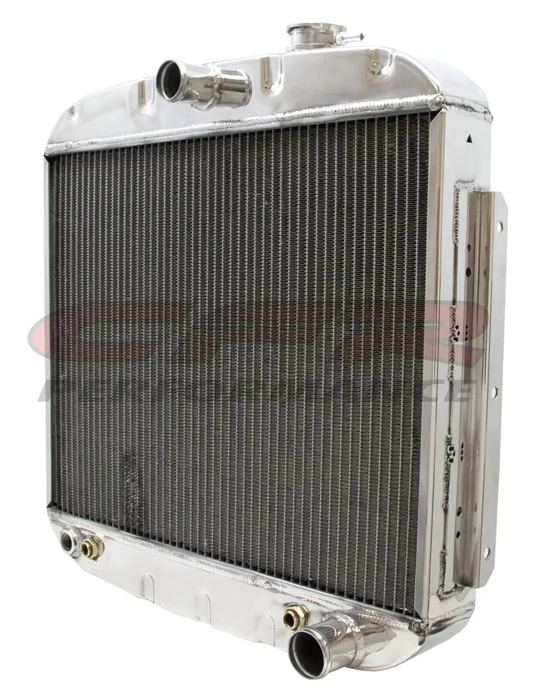 Cfr 1955-57 Chevy Direct Fit Aluminum Radiator - Direct Replacement - Polished 1