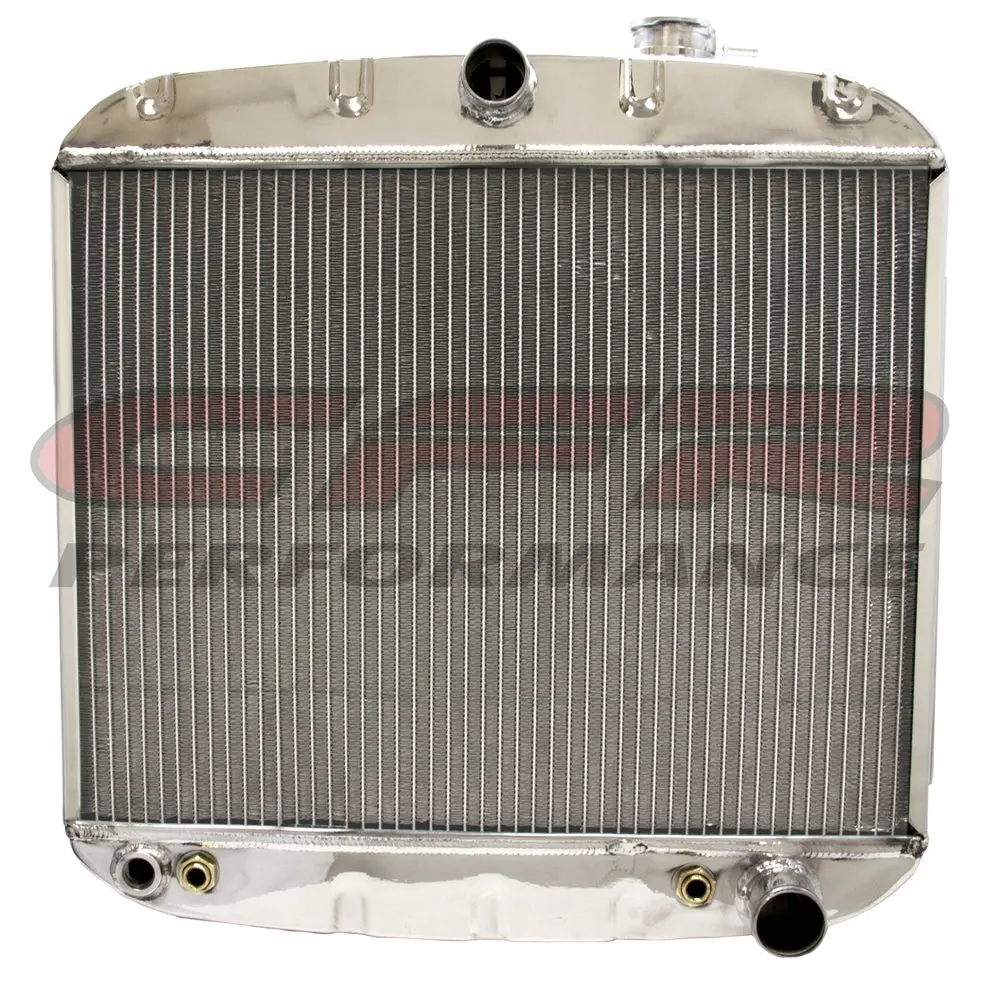 Cfr 1955-57 Chevy Direct Fit Aluminum Radiator - Direct Replacement - Polished 2