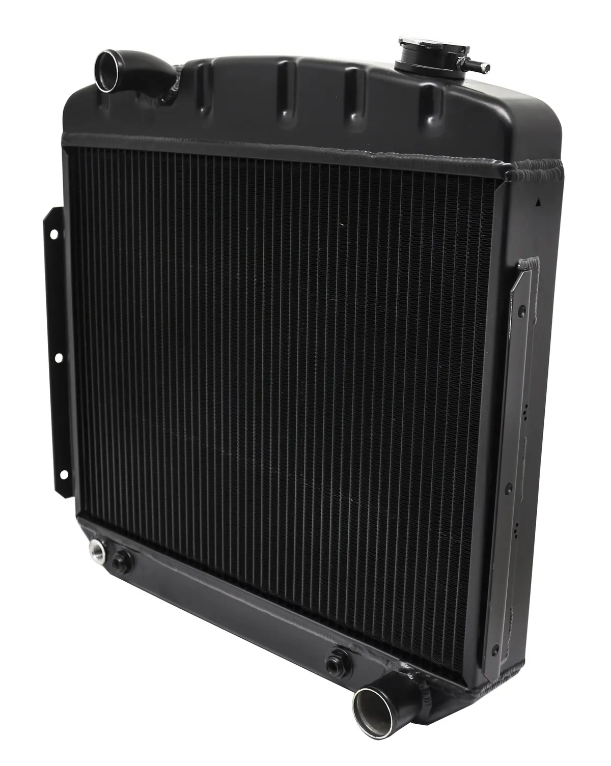 Cfr 55-57 Chevy Direct Fit Aluminum Radiator - Direct Replacement - Black 1