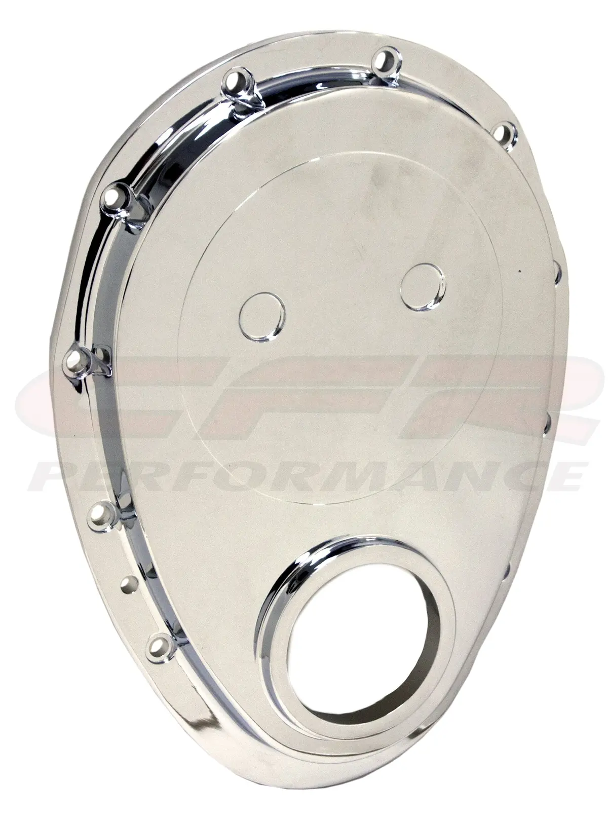 Aluminum Timing Chain Cover Chevy 283-350 Small Block - Chrome 1