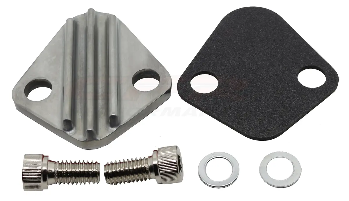 Zinc Alloy Chevy Ford Mopar Bb Sb Fuel Pump Block Off Plate - Raw 1