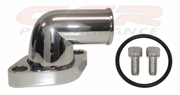 Chevy Small Block-Big Block Aluminum 90 Degree Swivel Water Neck - Polished 1