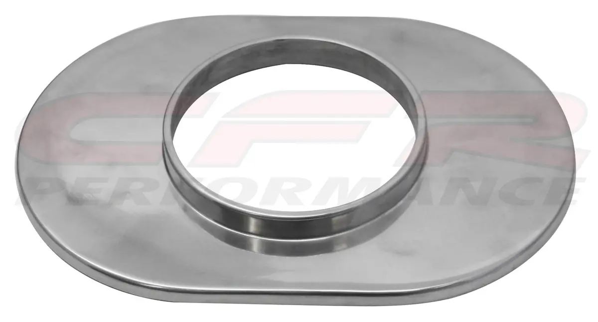 Aluminum 12" Oval Air Cleaner Base Smooth - Polished 1