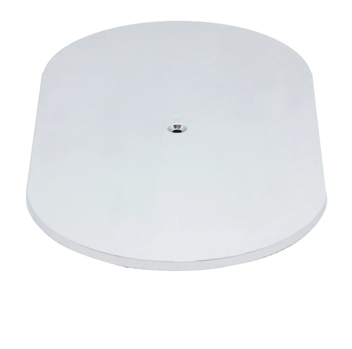 Aluminum 12" Oval Air Cleaner Top Smooth - Chrome 1
