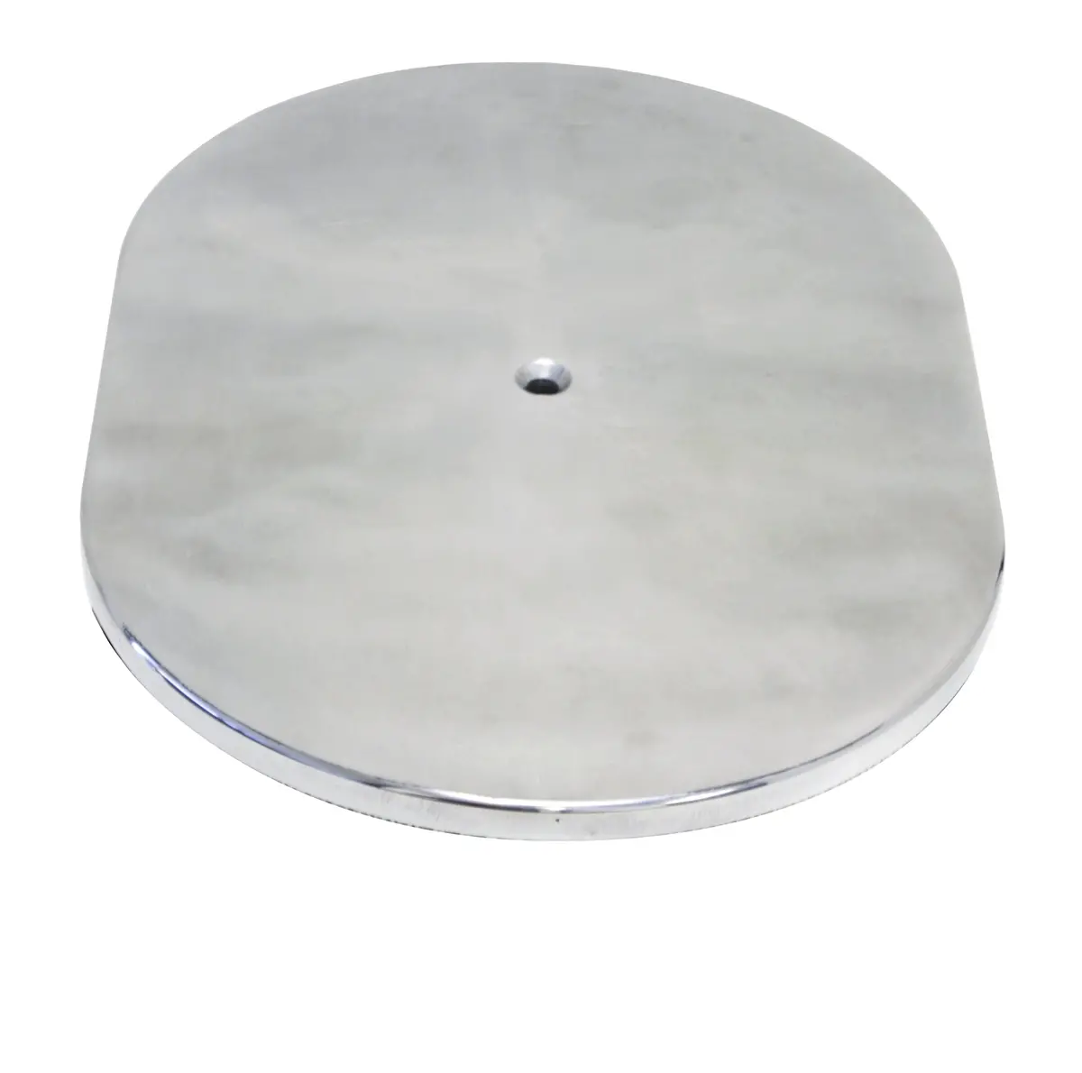 Aluminum 12" Oval Air Cleaner Top Smooth - Polished 1