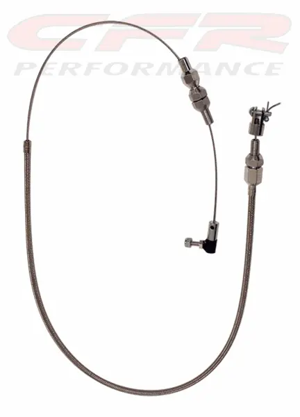 Stainless Steel Braided 24" Throttle Cable Universal - Natrual 1