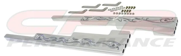 Flamed Polished Billet Aluminum Wire Loom Set - Chevy-Ford-Mopar 1