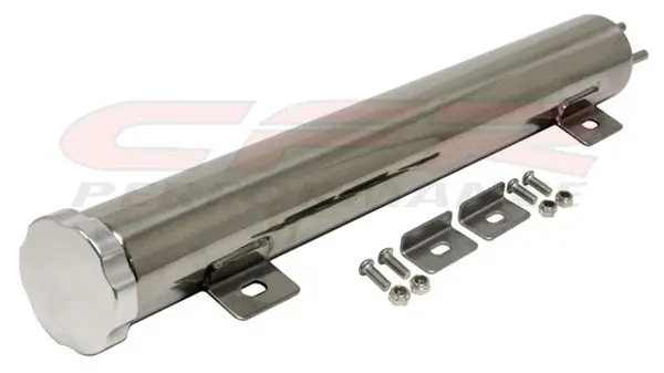 15" X 2" Stainless Steel Radiator Overflow Tank - Chevy-Ford-Mopar 1