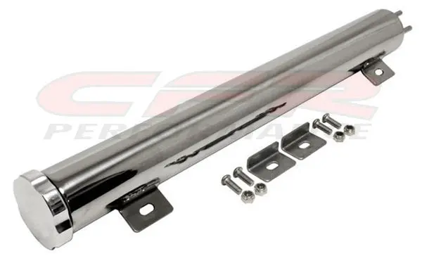 17" X 2" Stainless Steel Radiator Overflow Tank - Chevy-Ford-Mopar 1