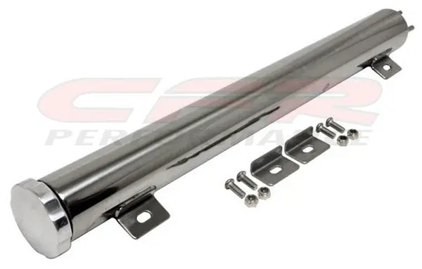 19" X 2" Stainless Steel Radiator Overflow Tank - Chevy-Ford-Mopar 1