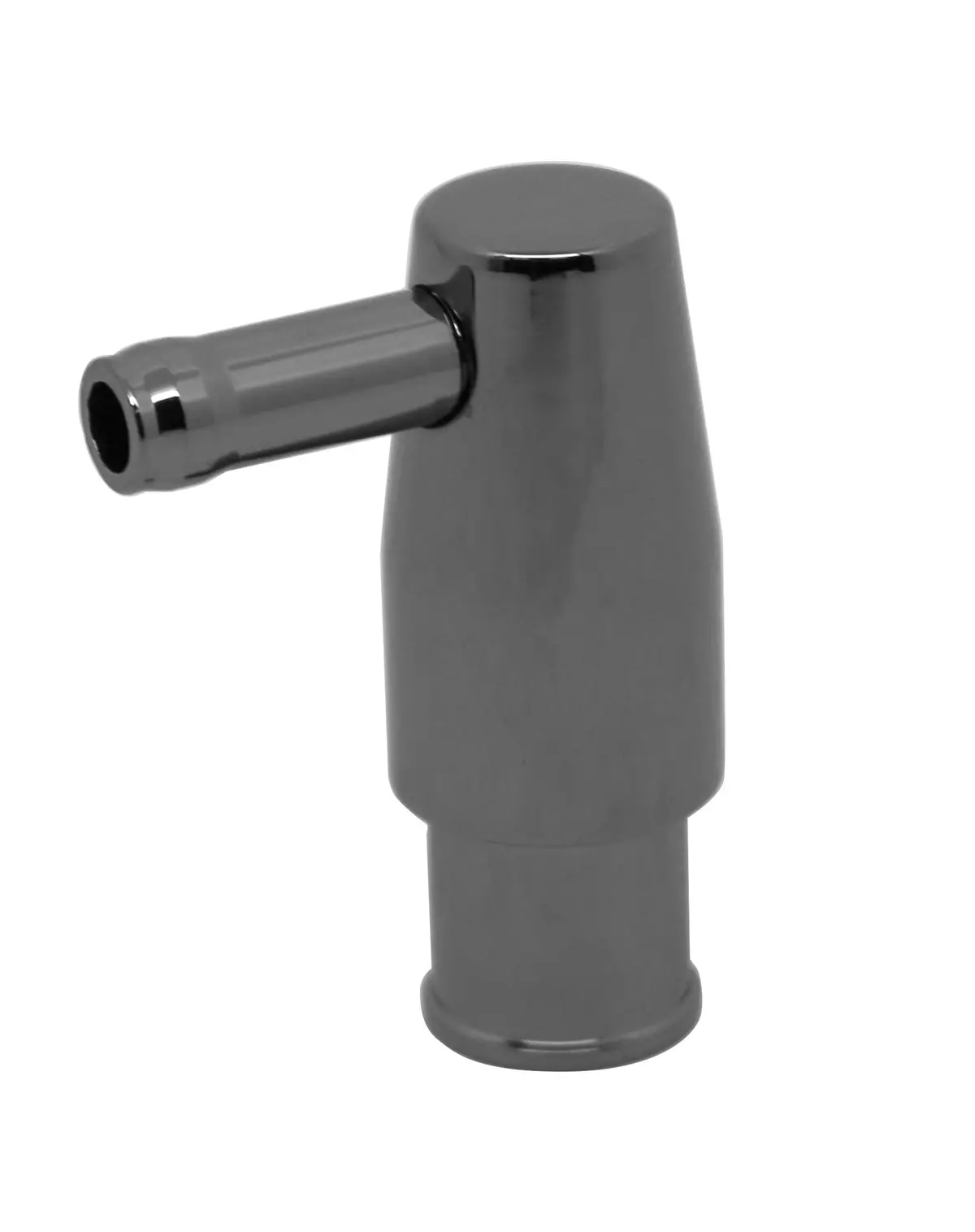 Aluminum Billet Pcv Valve W- 3-4" Hose Barb - Black Chrome 1