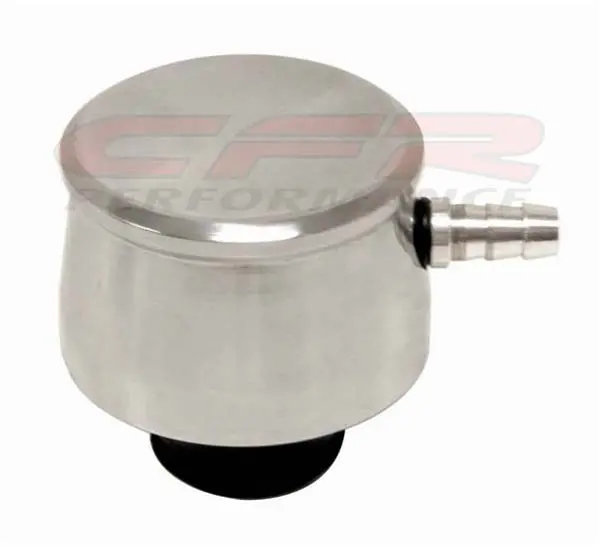 Chevy-Ford-Mopar Polished Billet Aluminum Breather W- Tube - Smooth 1