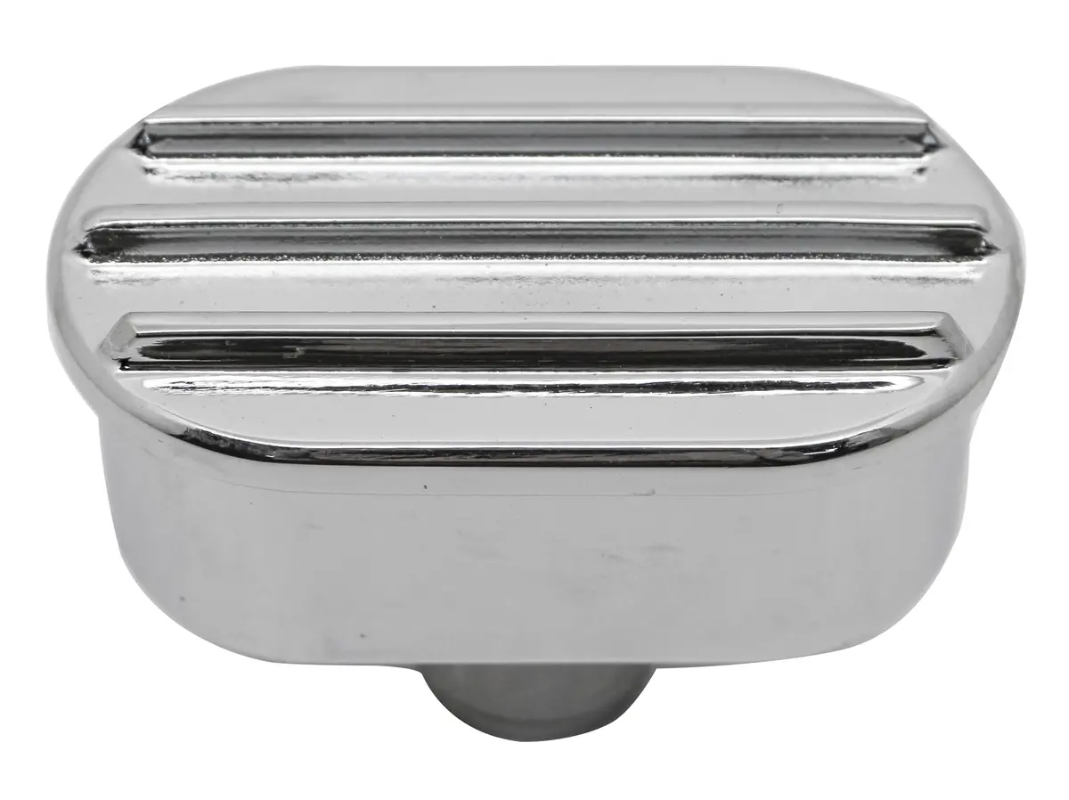 Chevy-Ford-Mopar Chrome Billet Aluminum Breather - Finned 1