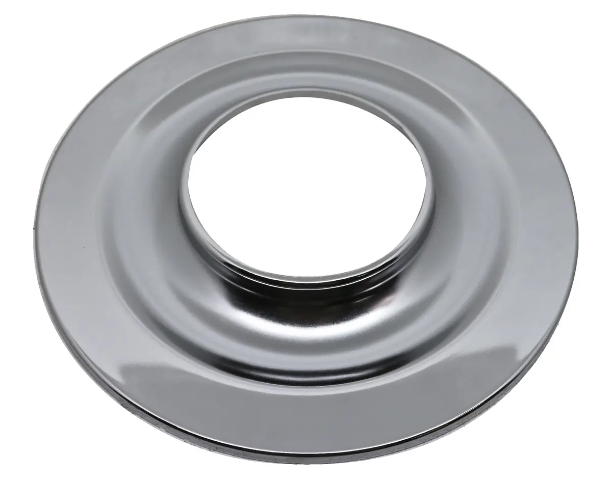Steel Air Cleaner 12" Round Flat Base - Chrome 1