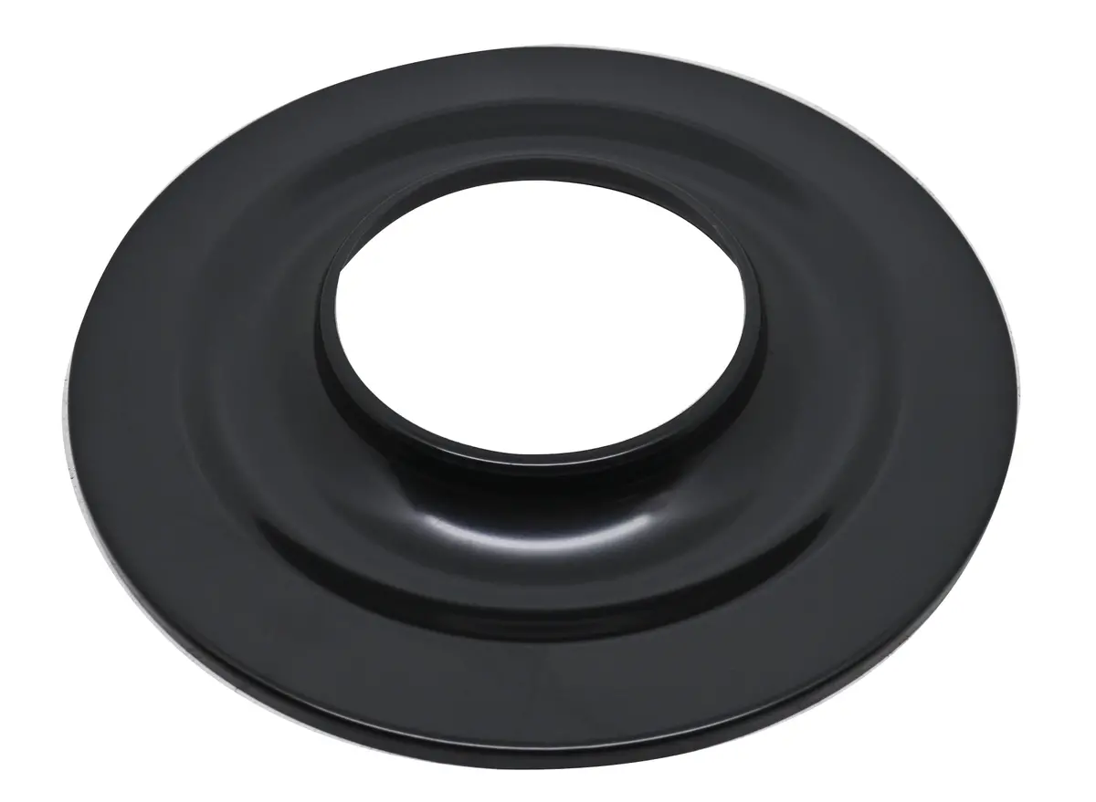 Steel Air Cleaner 12" Round Flat Base - Black 1