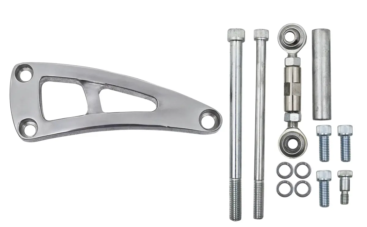 Billet Aluminum Chevy Bb Alternator Bracket (Lwp) - Polished 1
