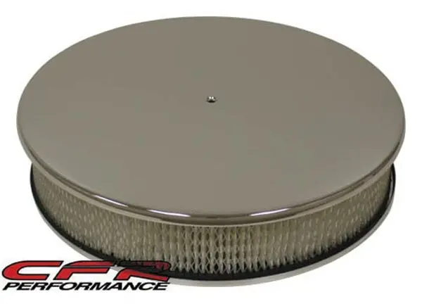 Chevy-Ford-Mopar 14" Round Chrome Aluminum Air Cleaner - Smooth 1