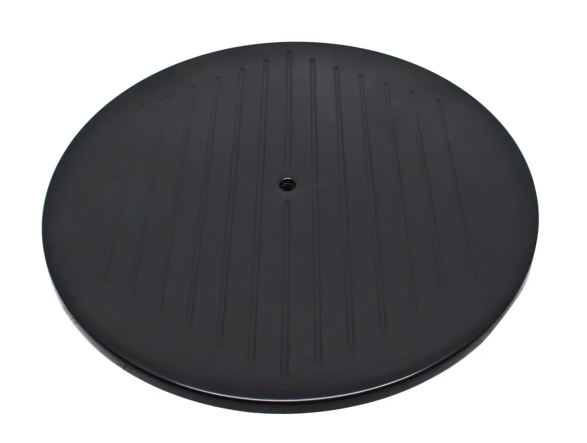 Chevy-Ford-Mopar 14" Round Aluminum Air Cleaner Top - Ball Milled - Black 1