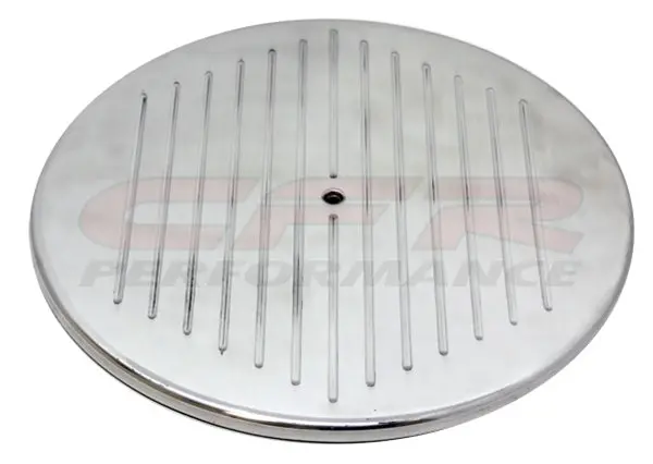 Chevy-Ford-Mopar 14" Round Polished Aluminum Air Cleaner Top - Ball Milled 1