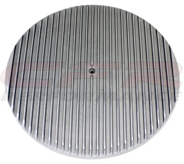 Cfr Performance 14" Round Full Finned Aluminum Air Cleaner Top – Polished Finish – Fits Chevy, Ford, Mopar – 5" Mounting Stud Included 1