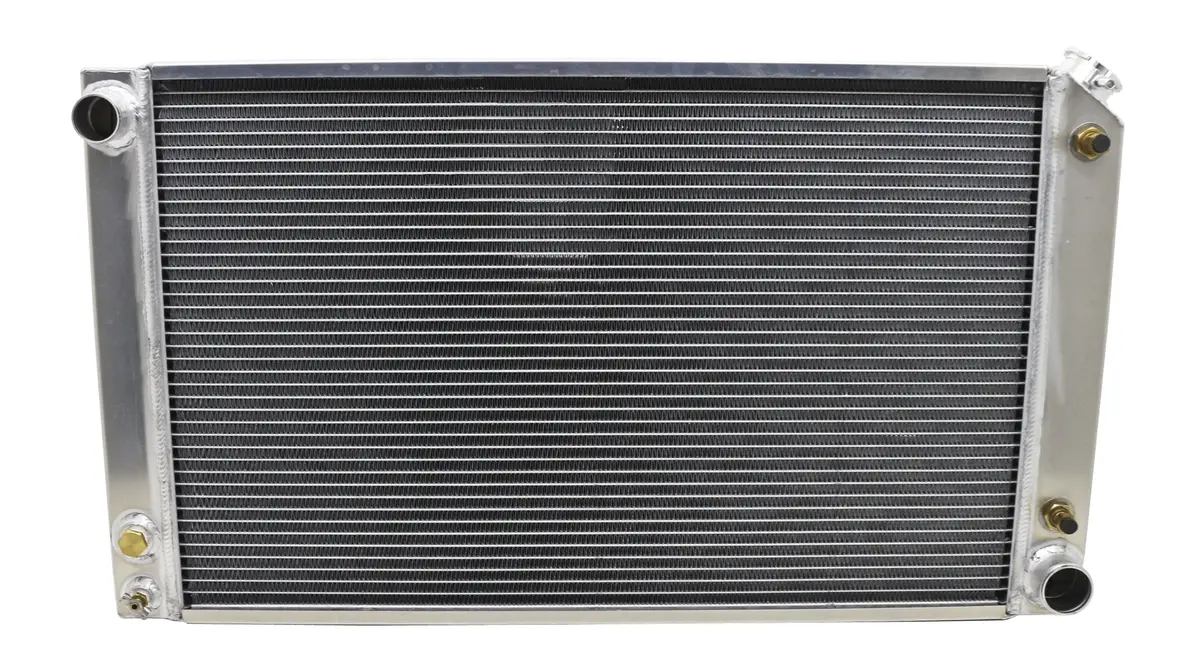 Aluminum Emc 1968-77 Chevy Chevelle A-Body Radiator Direct Fit W-At Cooler - Natural 2
