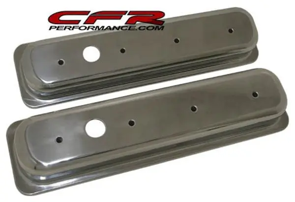 Aluminum 1987–97 Chevy Short Valve Covers Center Bolt – Smooth – Polished 1