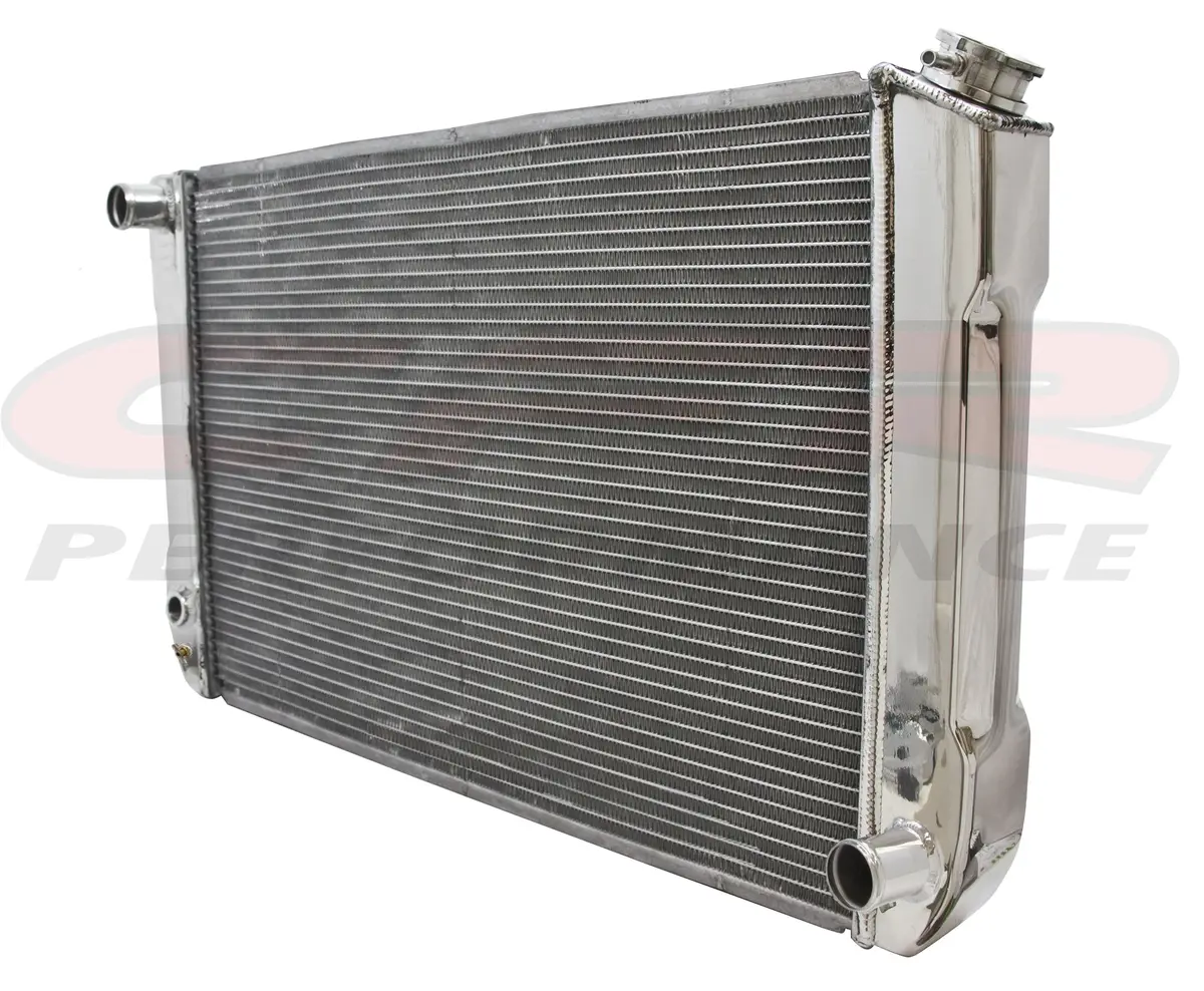 Cfr 1970 - 81 Chevy Camaro-Chevelle-Nova Direct Fit Aluminum Radiator - Direct Replacement-Polished 1