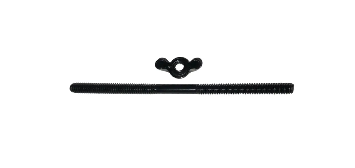 Steel Air Cleaner Stud And Wing Nut 1-4-20 X 4-7-8" Long - Black 1