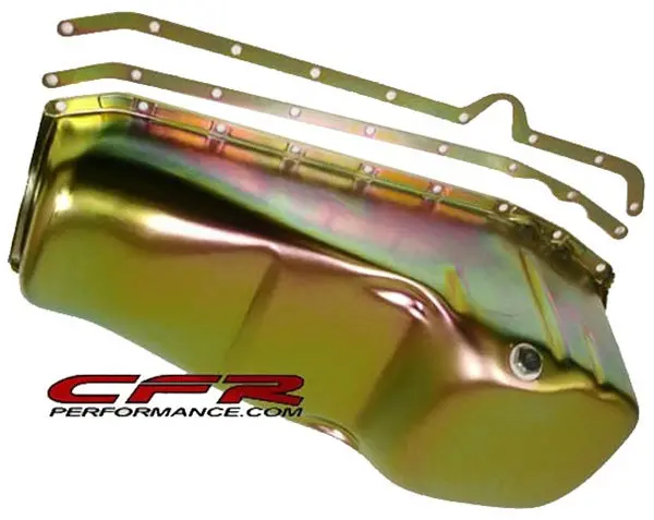 Steel Oil Pan – Fits 1980–1985 Chevy Sb 283–350 – Racing W/ Windage Tray & Reinforced Rails – Zinc 1
