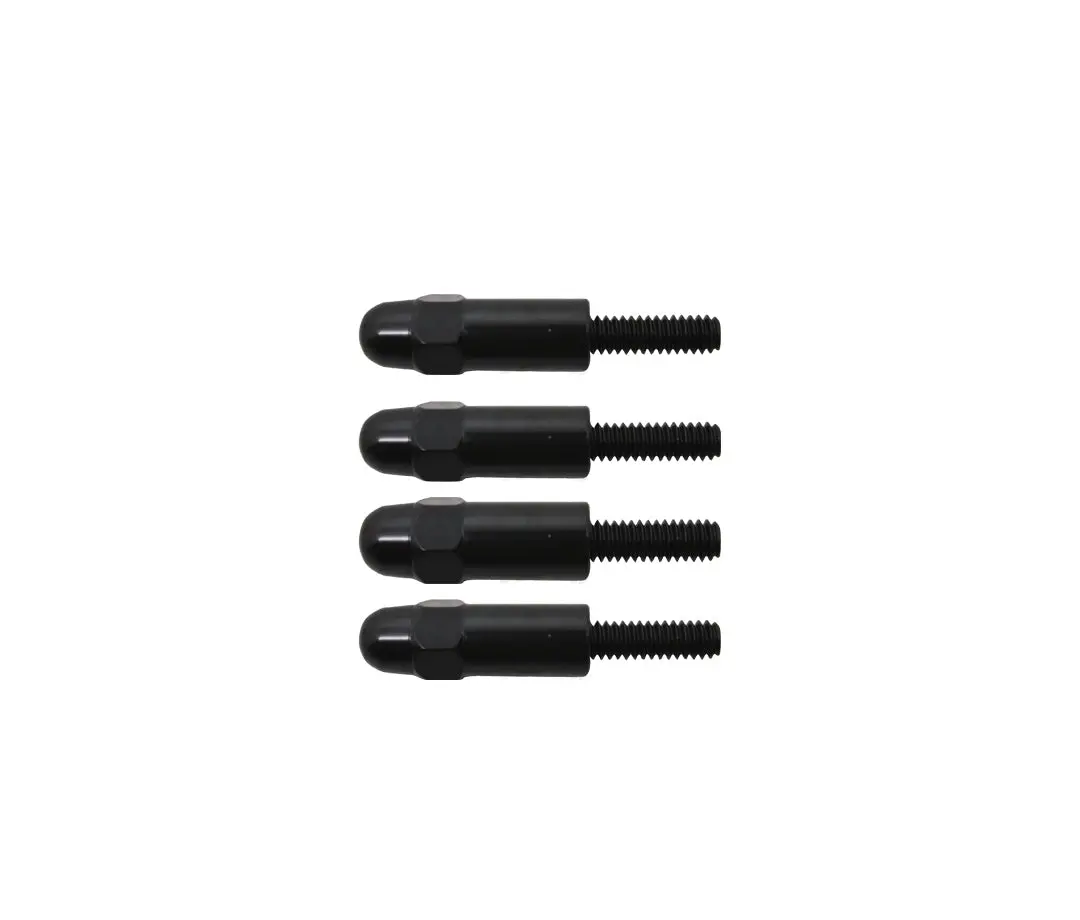 Steel Acorn Nut Bolt 1" Tall 1-4-20X7-8" 1 3-8" Studs - Black 1