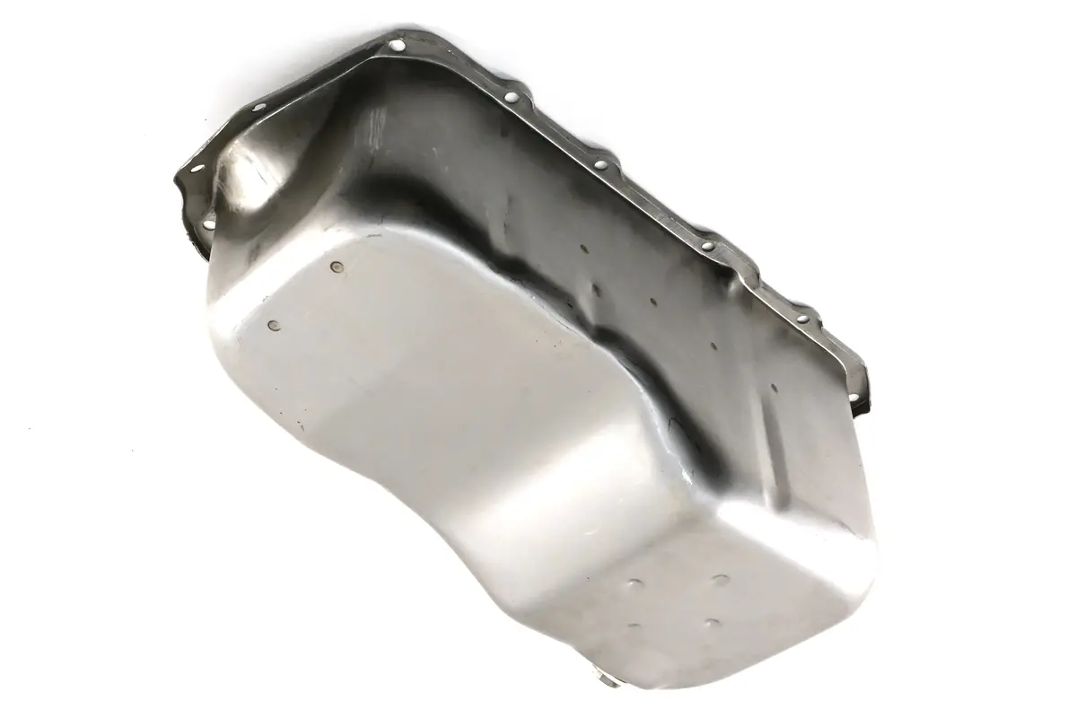 Steel Oil Pan – Fits 1981–1989 Chevy/Gm 2.8L V6 – One‑Piece Rear Main - Raw Finish 1