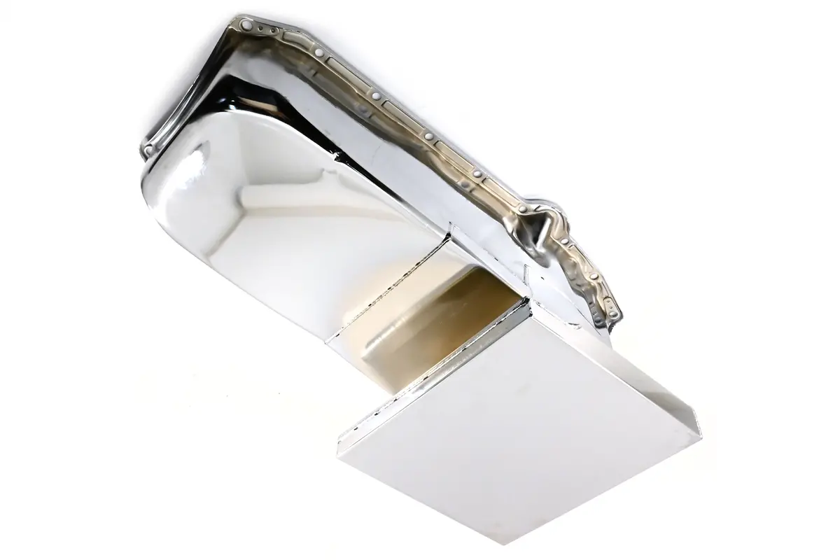Steel Oil Pan – Fits 1962–1967 Chevy Ii / Nova Sb 283–400 – Racing 6‑Quart – Chrome 1