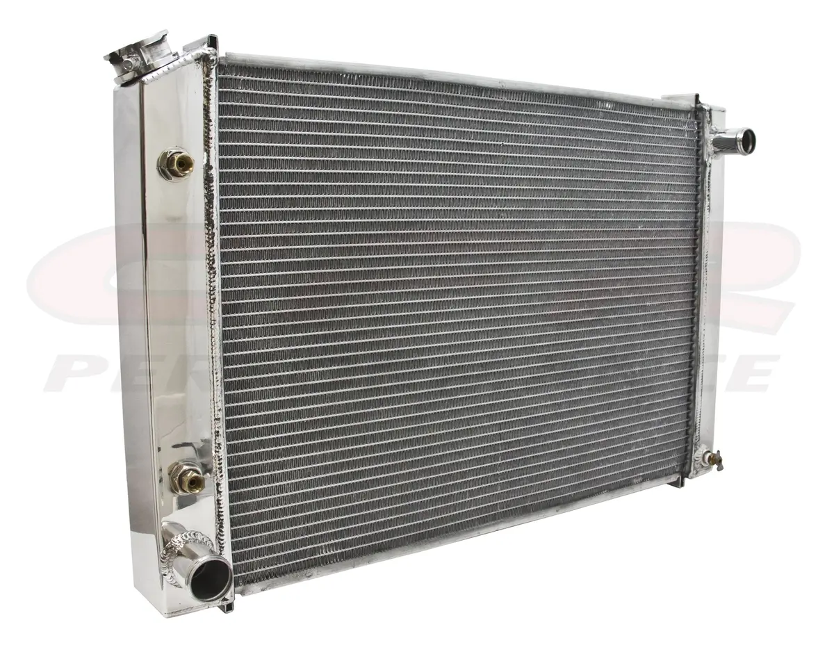Cfr 1979-93 Ford 5.0L 302 Direct Fit Aluminum Radiator W- At Cooler - Direct Replacement-Polished 1
