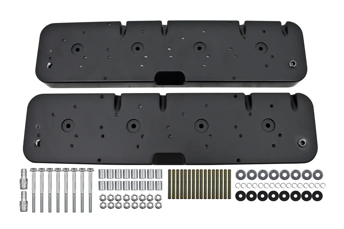 Chevy Ls Coil Valve Covers Adapter Kit - Black 1