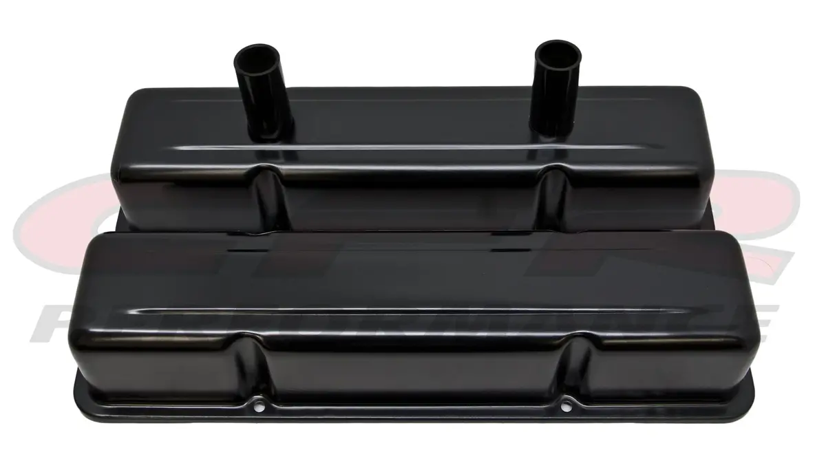 Aluminum Stamped Tall Valve Covers Chevy Sb Circle Track 283-400 -  Anodized Black 1