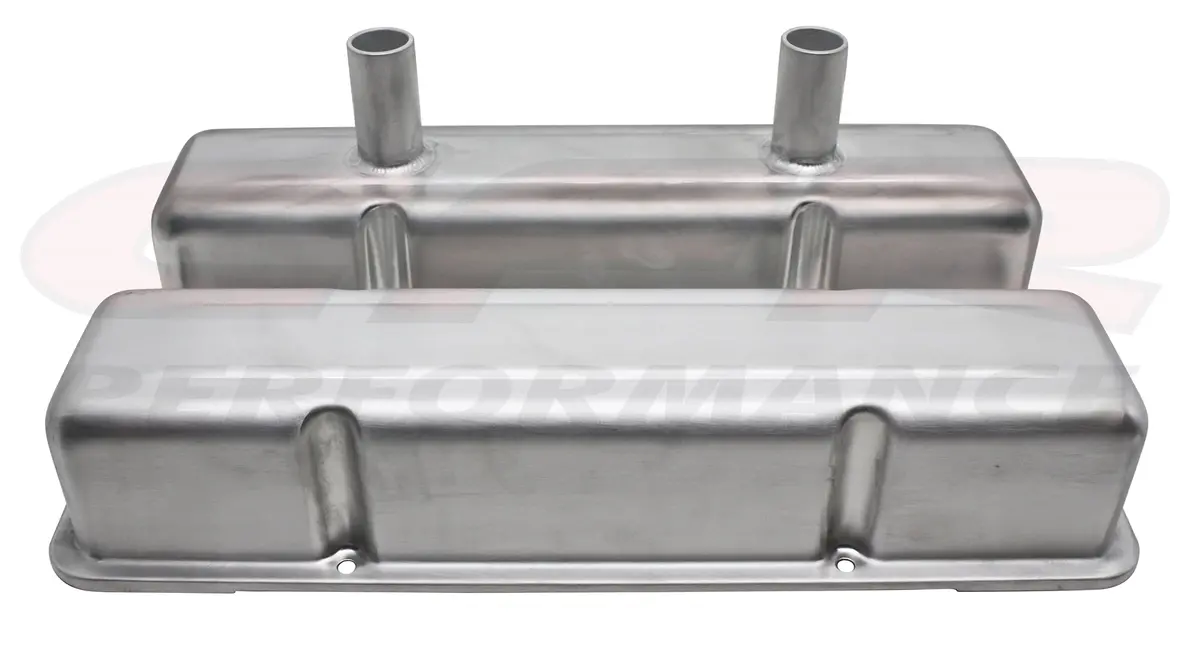 Aluminum Stamped Tall Valve Covers Chevy Sb Circle Track 283-400 -  Raw 1