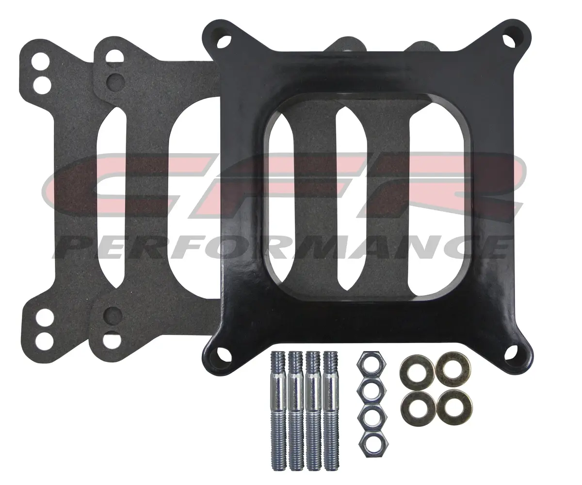 Phenolic Open Carburetor Spacer Adapter Kit 1" W-Gasket & Hardware 1