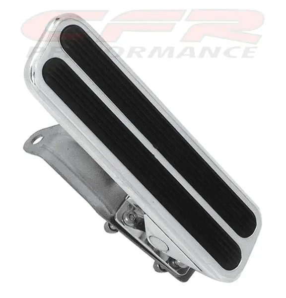 Polished Aluminum Street Rod Throttle Gas Pedal - Chevy Ford Mopar 1