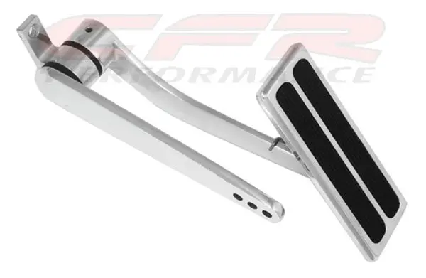 Polished Aluminum Street Rod Throttle Gas Pedal - Chevy Ford Mopar 1
